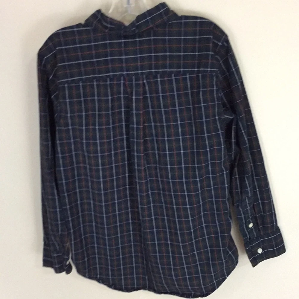Ralph Lauren Cotton Plaid Button Down Shirt Size 7